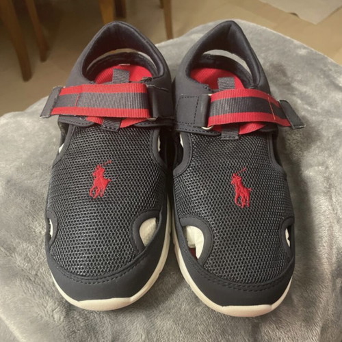 Polo Ralph Lauren sandals like new, white and blue, size 32
