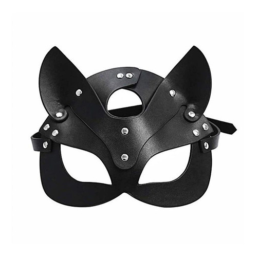 Erotic face mask Sexy cat black eco leather new