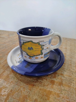 Thasos mug with saucer like new