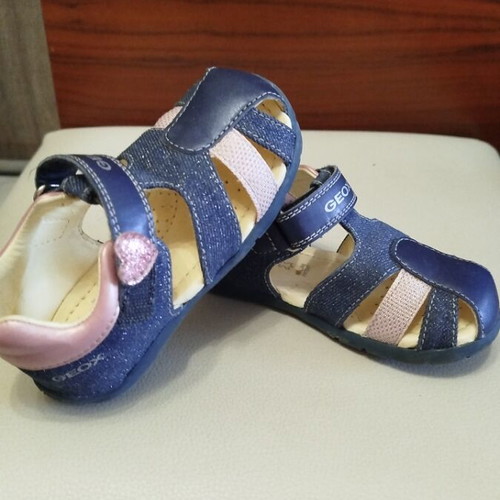 Geox sandals for girls size 23 like new, blue and pink