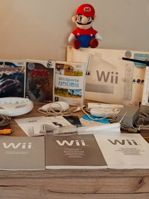 Nintendo Wii Collector Bundle with Zelda, Mario Kart, Wii Sports, NFS