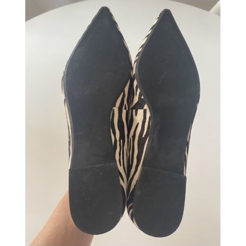 Mango flats used with zebra print, size 38