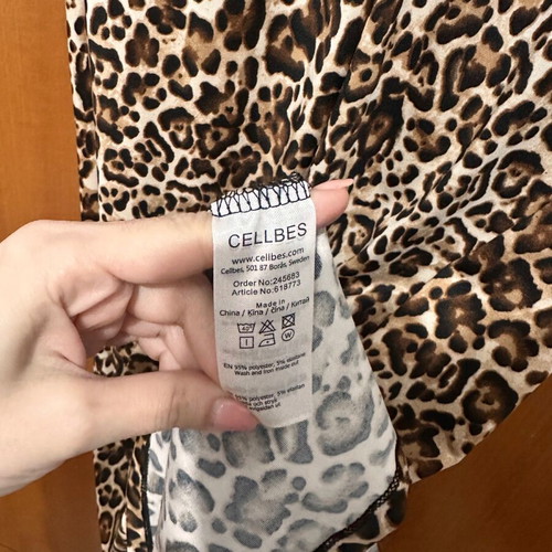 Leopard dress like new, size 42/44, brown
