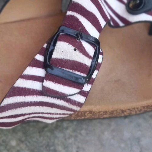 Slippers zebra suede like new, size 37