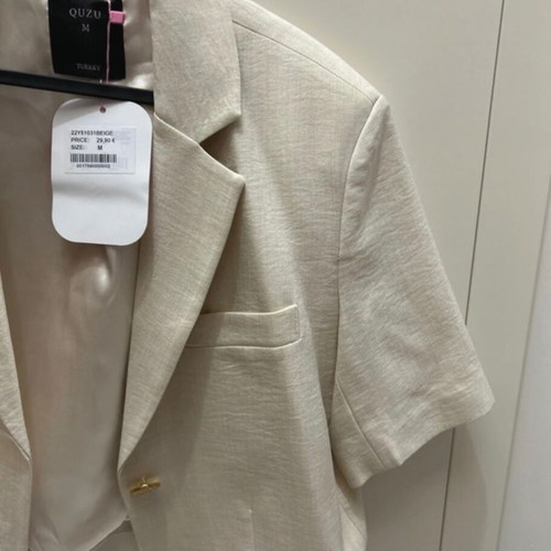 Crop jacket new, medium, beige