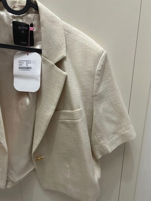 Crop jacket new, medium, beige