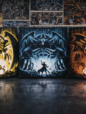 Yu-Gi-Oh! The 3 Egyptian Gods Embossed 3D Printed Panels new