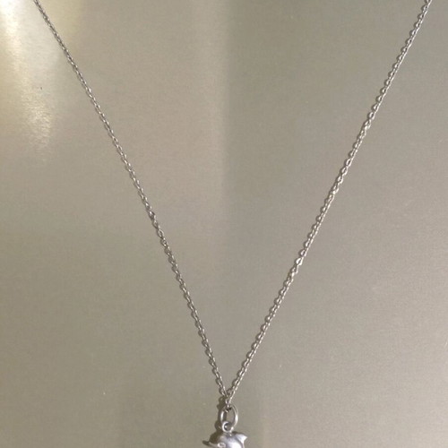 Silver 925 necklace with dolphin pendant, like new