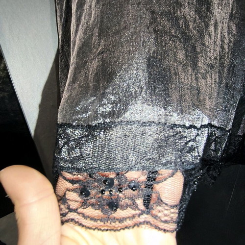 Vintage Mermaid Skirt like new with beaded lace hem