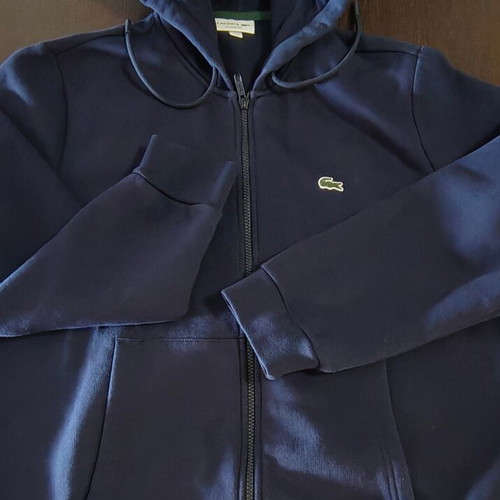 Lacoste tracksuit with hoodie and pants like new, blue, size L