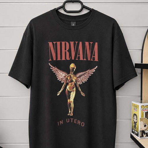 Nirvana cotton T-shirt, large size
