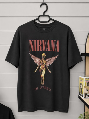 Nirvana cotton T-shirt, large size