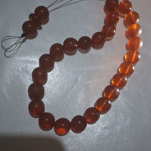 Amber worry beads like new, handmade with 27 round beads
