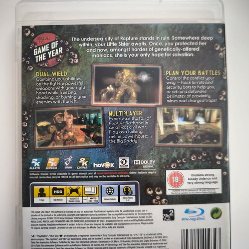 BioShock 2 PS3 game like new for PlayStation 3