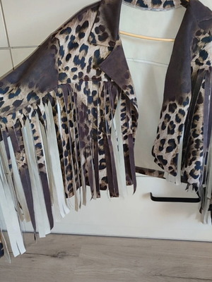 Animal Print Cardigan with Fringes new, size S