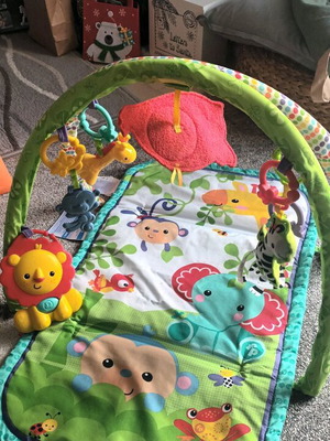 Fisher Price gym used with freshly washed mat