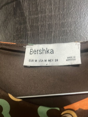 Bershka short-sleeve women's blouse like new, colorful, size M