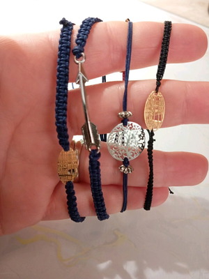 Handmade macrame bracelets new, pack