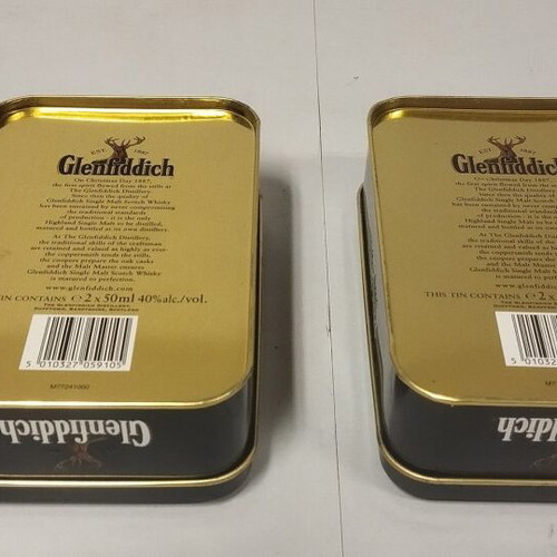 Glenfiddich metal boxes used, set of 2 pieces
