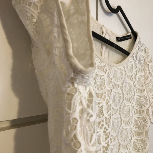 Zara lace blouse Large like new, off-white