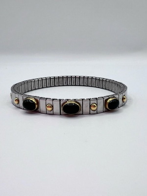 Nomination Extension bracelet like new with black onyx and 18k gold