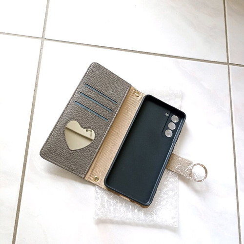 Samsung S21FE phone case new with wallet in earth tones
