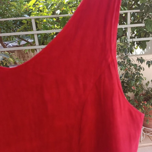 Linen dress Cosmos like new, warm red, size XL