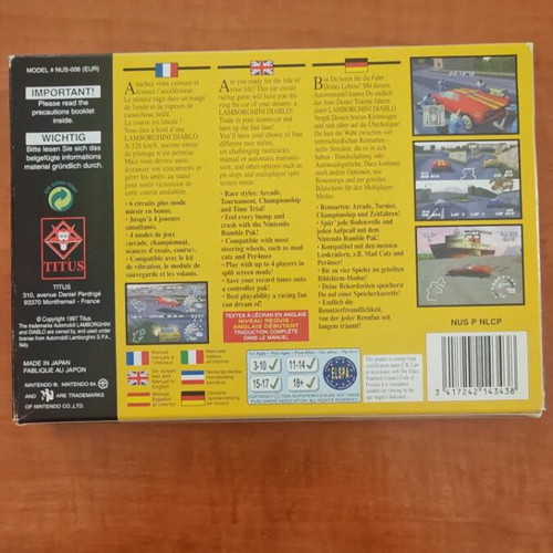 Nintendo 64 Lamborghini PAL Edition like new