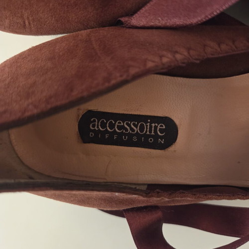 Accessoire Diffusion pointed ballet flats like new, colorful suede