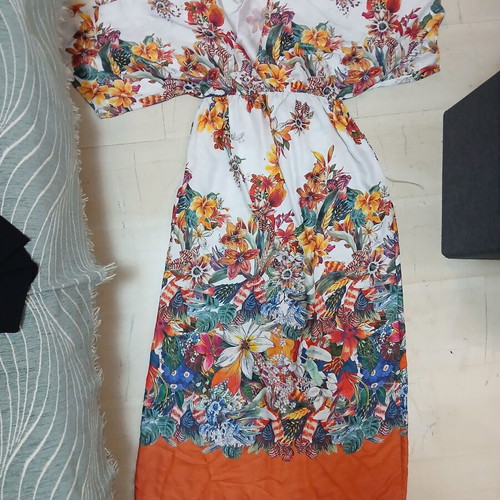Zara dress colorful suitable for pregnancy, like new
