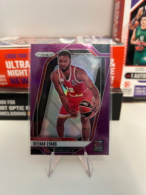 Prizm Euroleague Keenan Evans μωβ κάρτα καινούργια