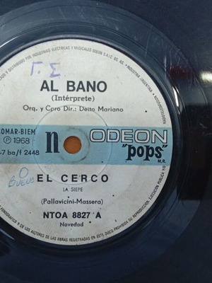 Al Bano 7' single El Cerco / Muy Querido Amor, Odeon Pops 1968