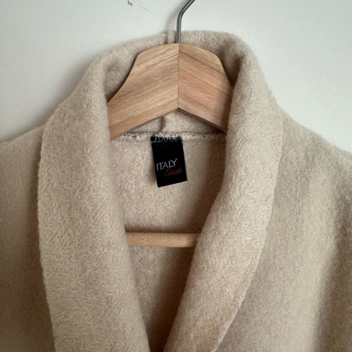 Long wool cardigan used, one size, beige