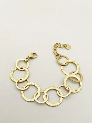 Ατσάλινο βραχιόλι καινούργιο, χρυσαφί, 22 εκ