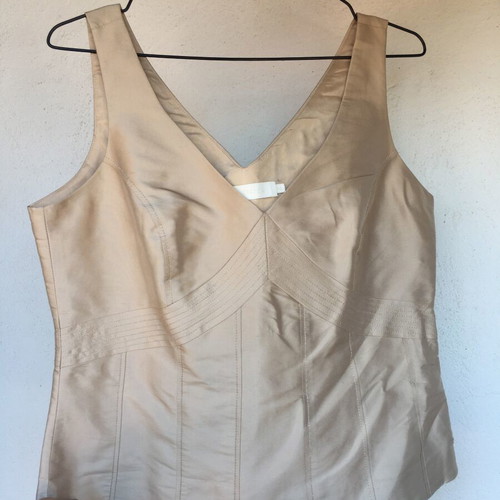 Silk top Creton beige size M L like new