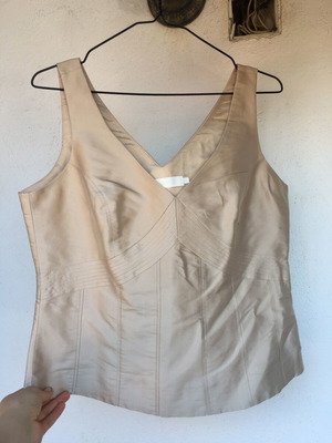 Silk top Creton beige size M L like new
