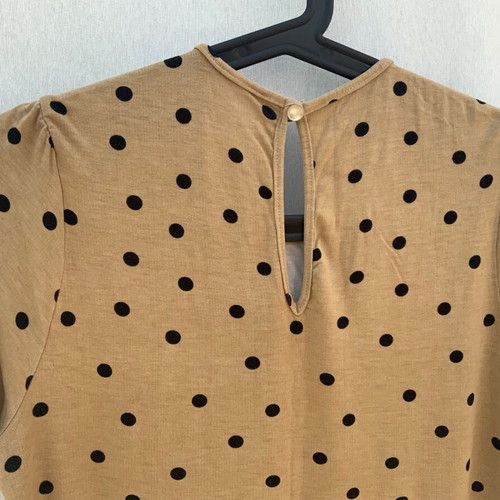 Short brown polka dot dress used, size M