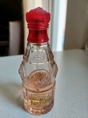 Versace Red Jeans 75ml perfume used, with more than half quantity