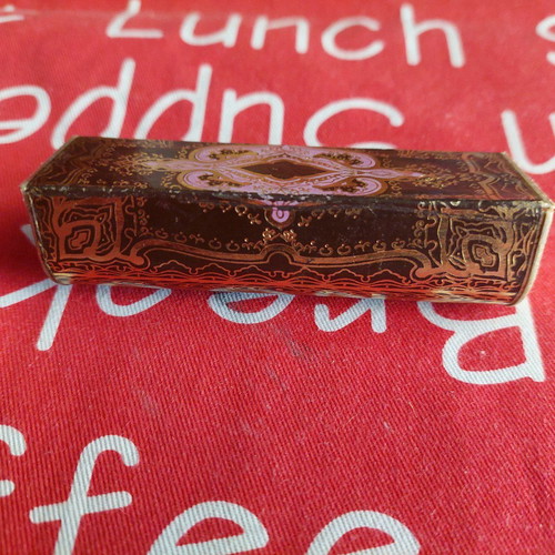 Lipstick case used vintage 70s with mirror