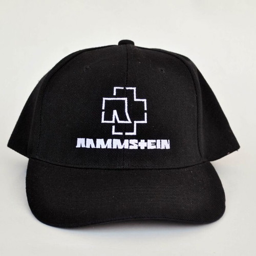 Rammstein black hat with logo like new, one size