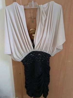 Dress new, size S, black and beige