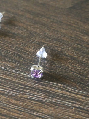 Earrings used, purple
