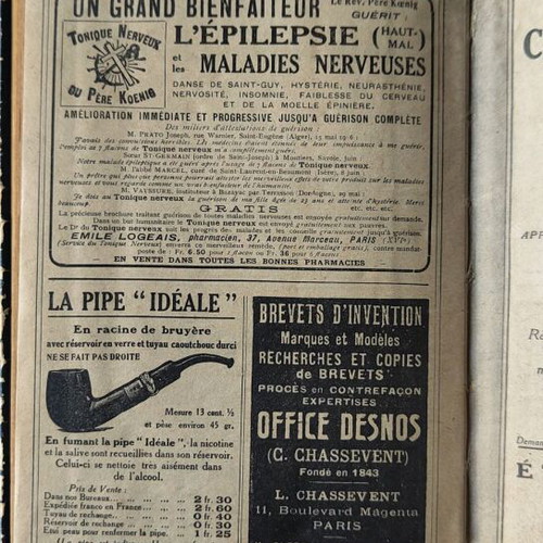 Rare French book 1918 used, almanac for World War I