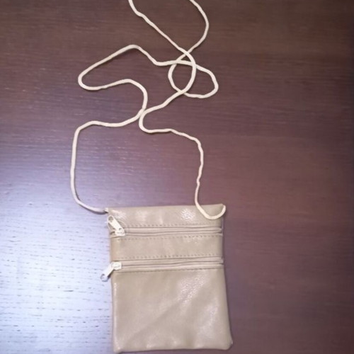 Crossbody bag new beige with 2 compartments