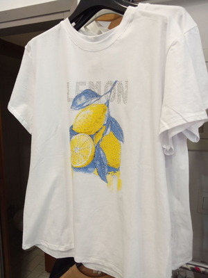 Women's short-sleeve t-shirt new with lemons one size