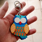 Owl keychain with mirror used