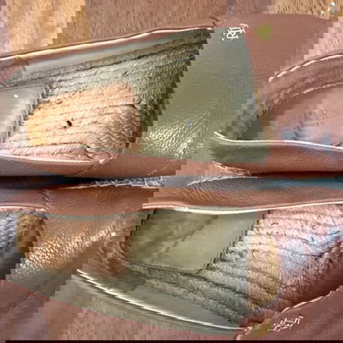 cameryn tumbled leather espadrilles -lauren ralph