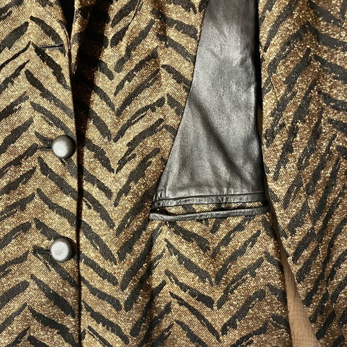 Lucifair brown coat with leather details