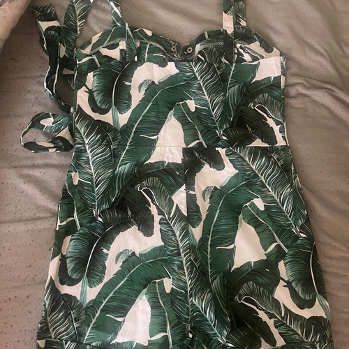 Woman vintage dress size M/L, green