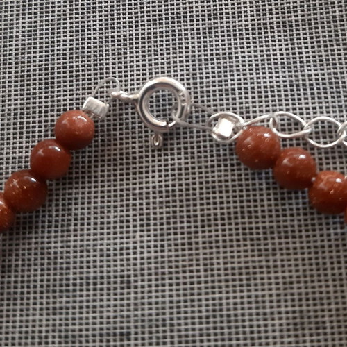 Psyche jewelry set necklace and bracelet with goldstone turquoise silver 925 new handmade